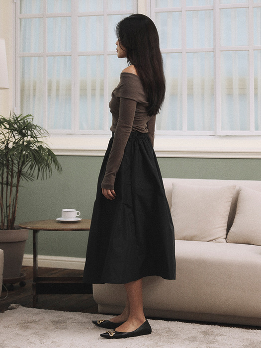 Balletomane off shoulder / Grey brown