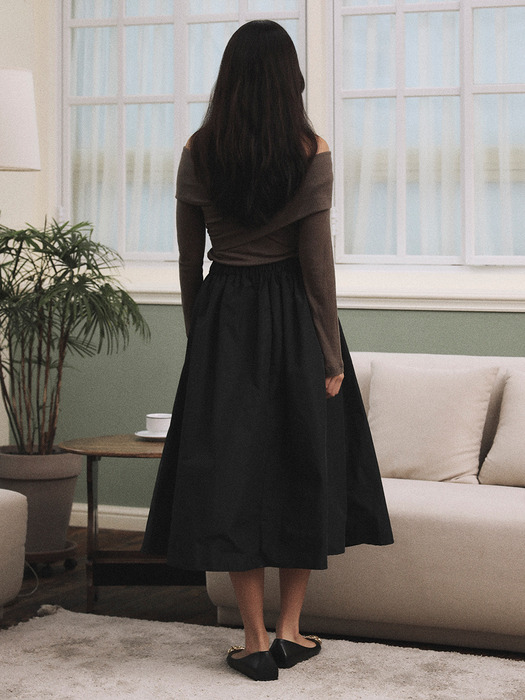 Balletomane off shoulder / Grey brown