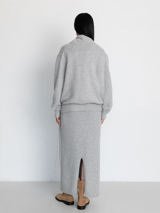 [단독] ALPACA BLEND LONG SKIRT [GRAY]