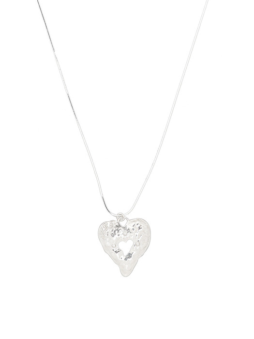 [silver925] bumpy heart necklace