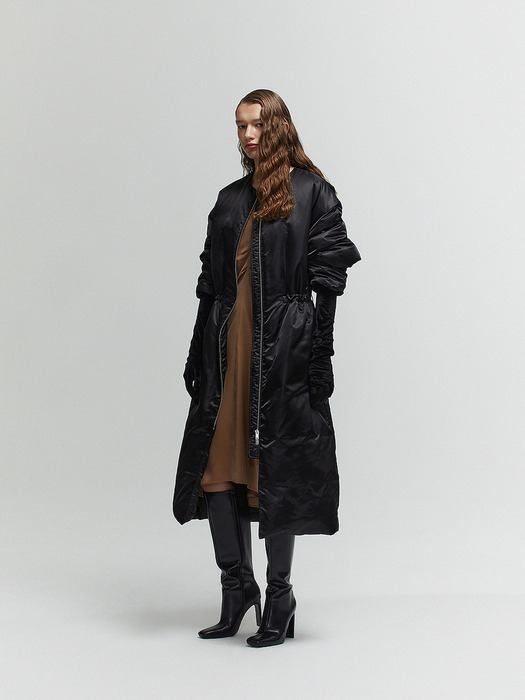 SHINING MUFFLER GOOSE LONG DOWN JACKET_BLACK