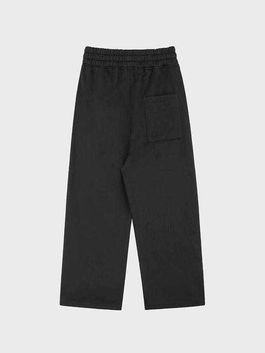 NAPPING HEAVY WIDE TUCK SWEAT PANTS_BLACK