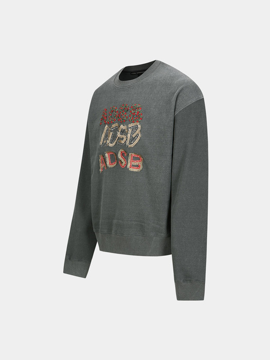 (ESSENTIAL) ADSB PATCH LOGO SWEATSHIRT atb1085u(CHARCOAL)