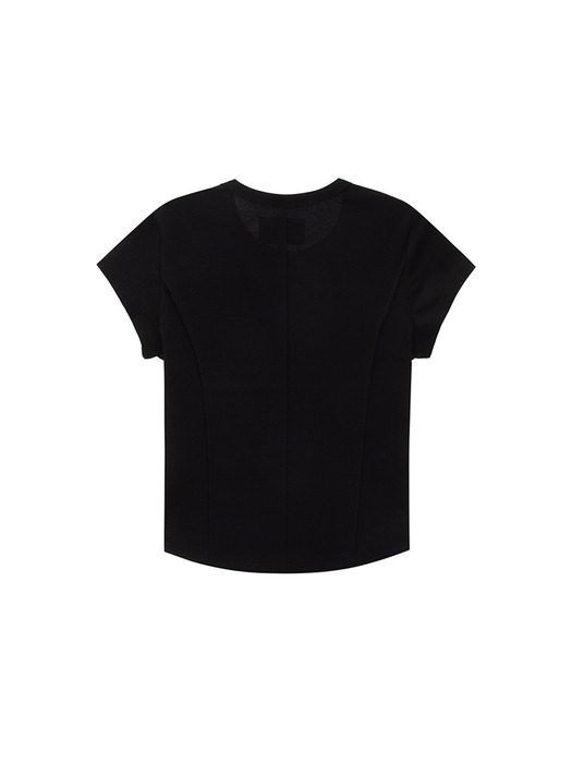 SLIM LINE HALF TOP IN BLACK