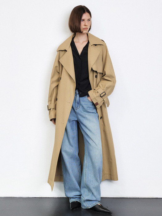 [HACIE X ITALY] CLASSIC COTTON OVERSIZE TRENCH COAT [3COLORS]