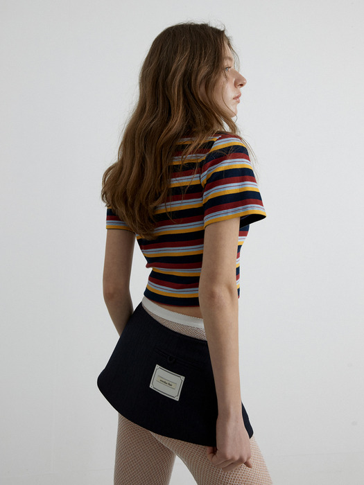 JACQUARD SKIRT BELT_NAVY