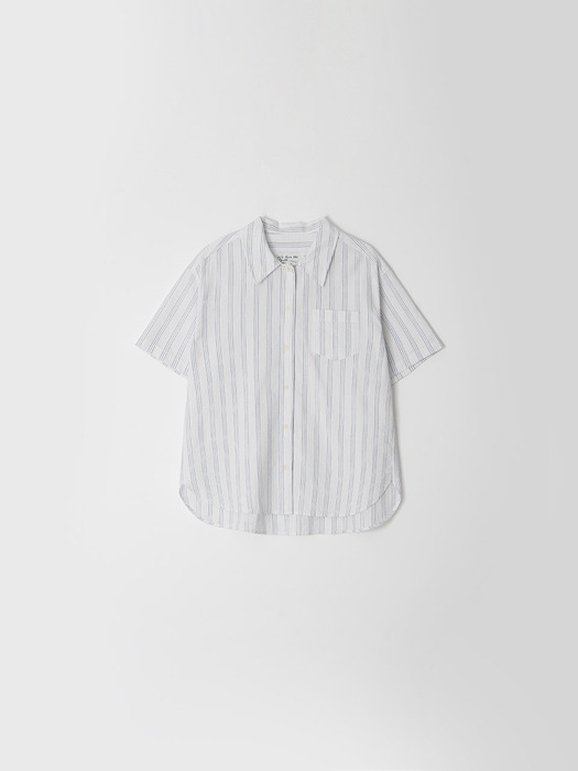 flat striped shirts - white