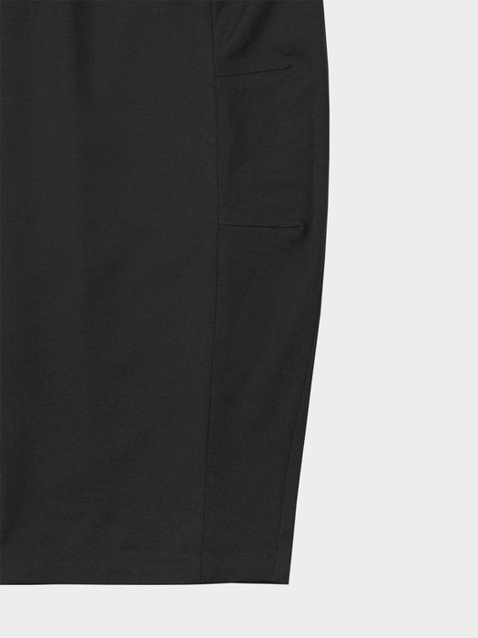 WIDE BALLOON CURVED PANTS_BLACK