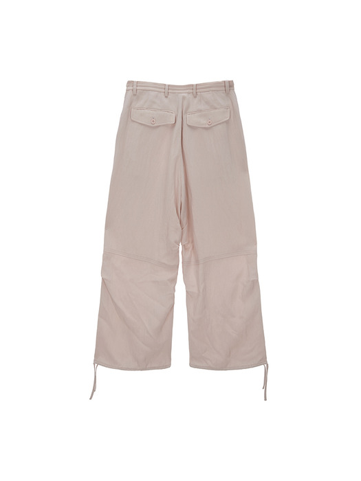 RAYON STRING CARGO PANTS IN LIGHT PINK