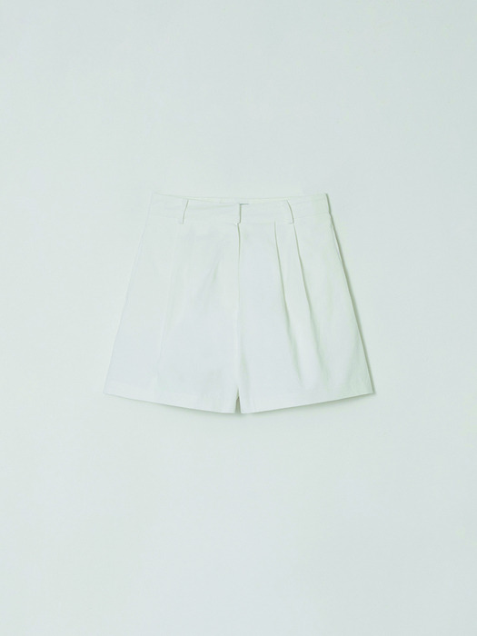 TWO TUCK COTTON SHORTS (3COLOR)