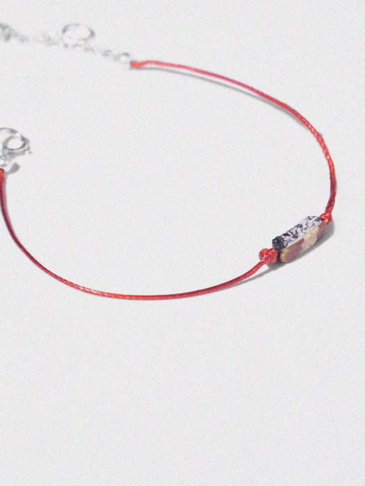 (Silver925) 803 Stone Red Bracelet