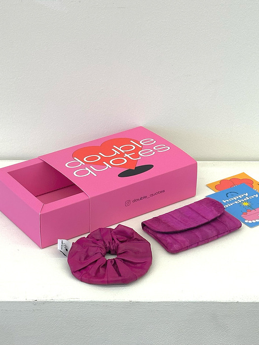 Scrunchie + Card wallet GIFT BOX