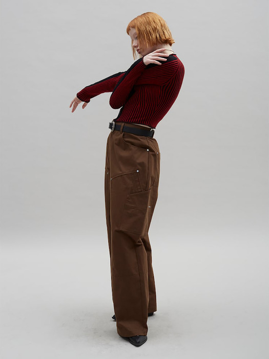 Carpenter Wide Pants  Brown (MS4821A58D)