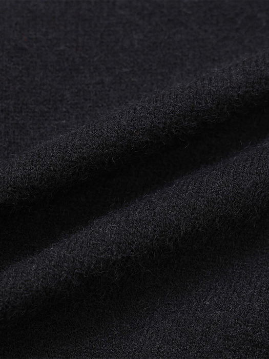 BASIC WOOL KNIT CARDIGAN BLACK