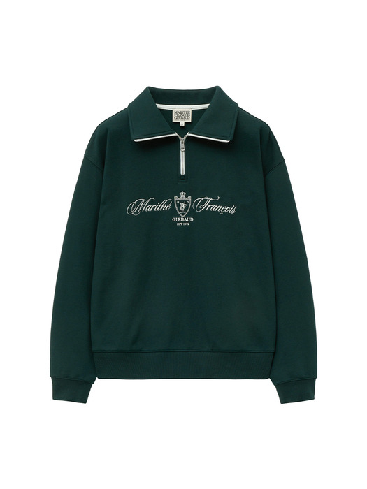 MOUVEMENT HALF ZIP-UP SWEATSHIRT dark green