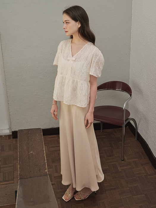 [New컬러추가] Lautre Ette ribbon Butter Blouse