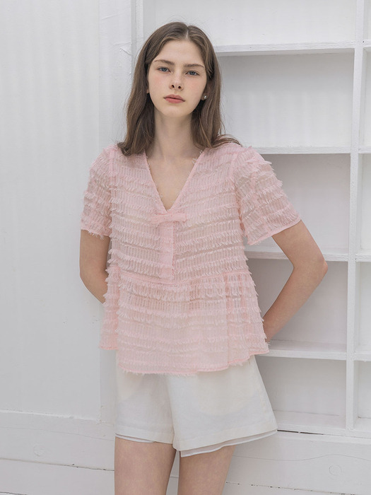 [컬러추가] Lautre Ette ribbon Blouse