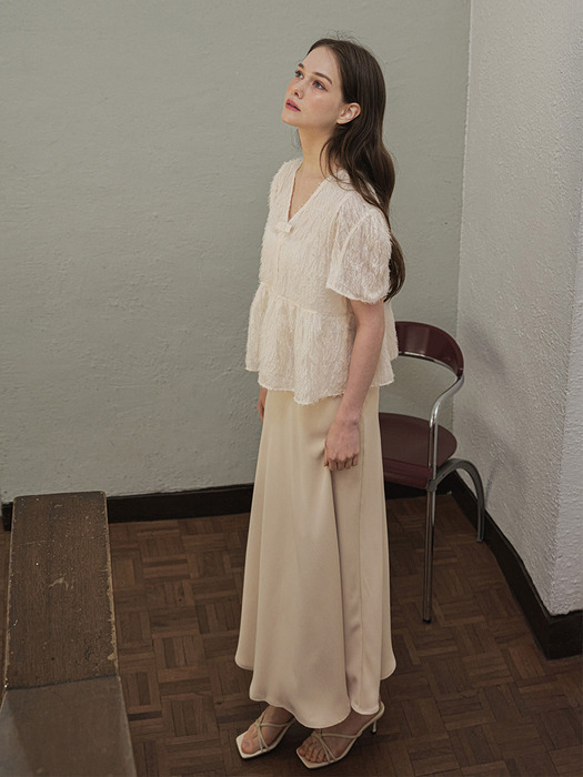 [New컬러추가] Lautre Ette ribbon Butter Blouse