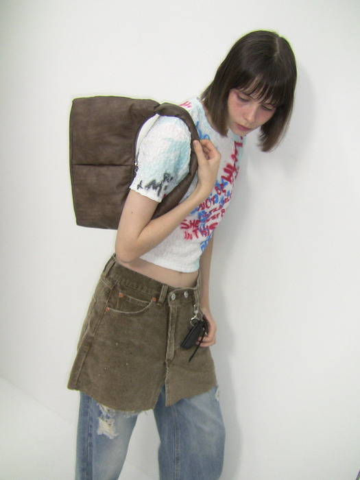 Soft Basket Hobo Bag (S)(brown)