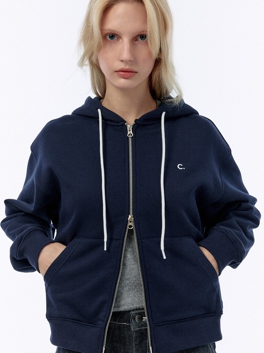 New Active Short Hoody Zip-up (Dark Navy)