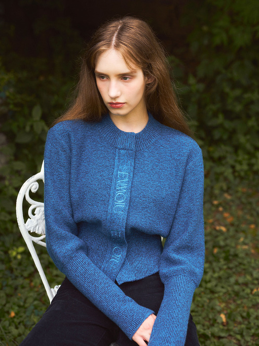 ALPACA SLIM CARDIGAN - BLUE NIGHT