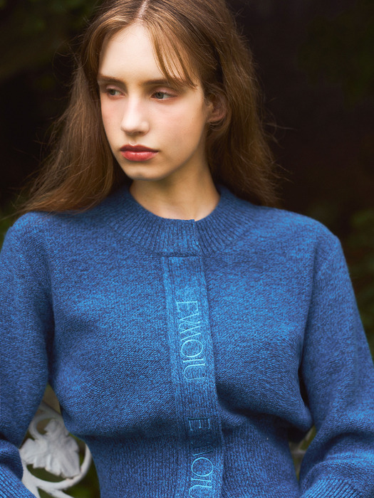 ALPACA SLIM CARDIGAN - BLUE NIGHT