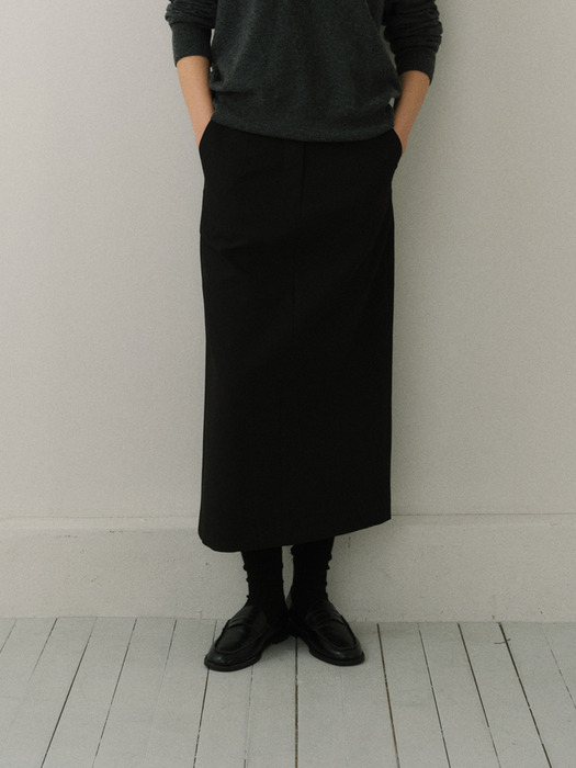 Double stitch skirt (2colors)