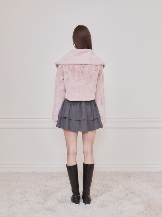 낫유어로즈]Bebe sailor fur jacket (Pink)
