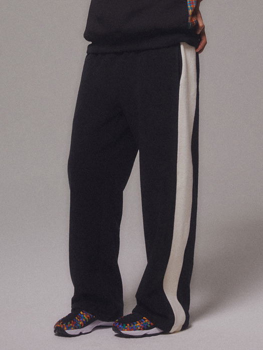 Fleece Track Wide Pants_Black