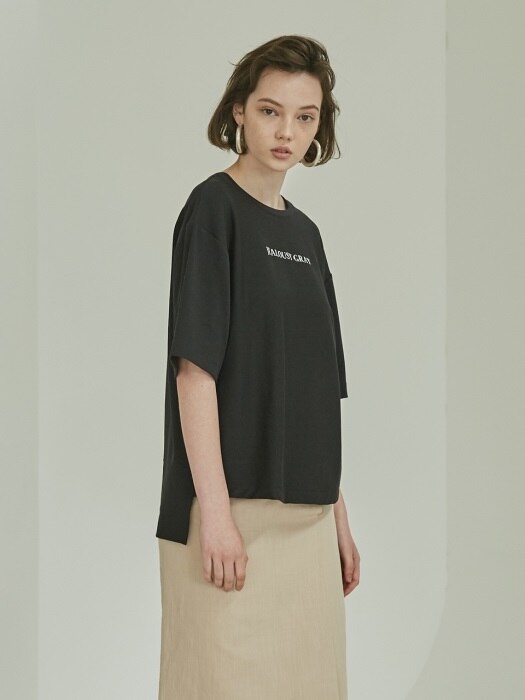 18SS FRONT LETTERING T-SHIRT BLACK