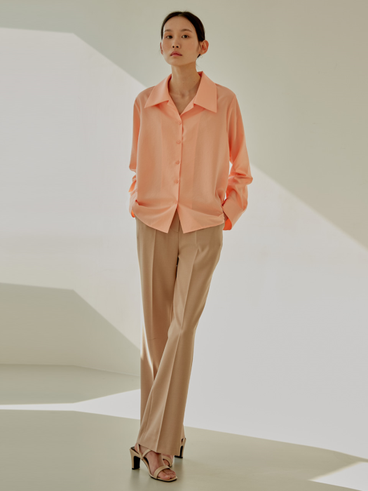 19S BIG COLLAR BLOUSE (CORAL)