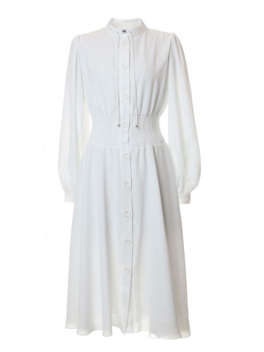 UWS-SS09 button flare dress[white]