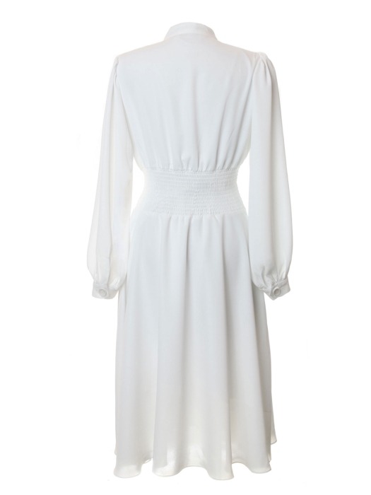 UWS-SS09 button flare dress[white]