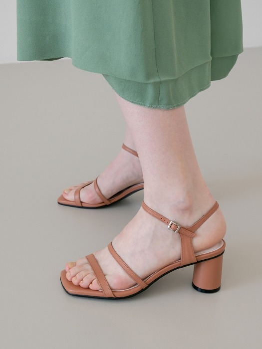 Meringue sandals 6cm / YY9S-S30 Apricot