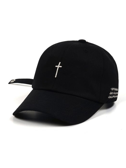 CALIPH ASH X STIGMA BASEBALL CAP BLACK