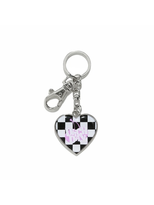 DITCH DAY HEART KEY RING IA [BLACK]