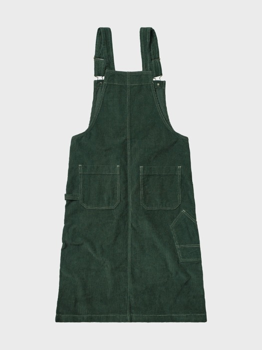 C19-4 Corduroy Overall SK W #Green
