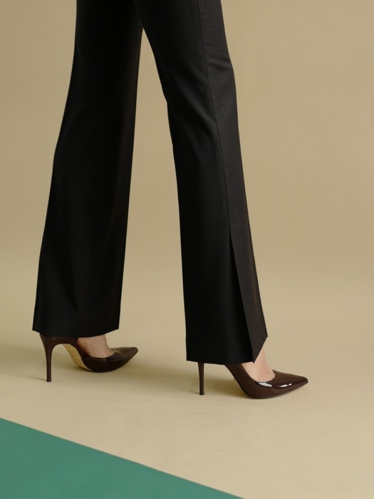 Lecote Pumps in Dark Brown Patent