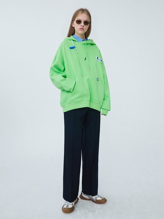 Rivet label hoodie Green