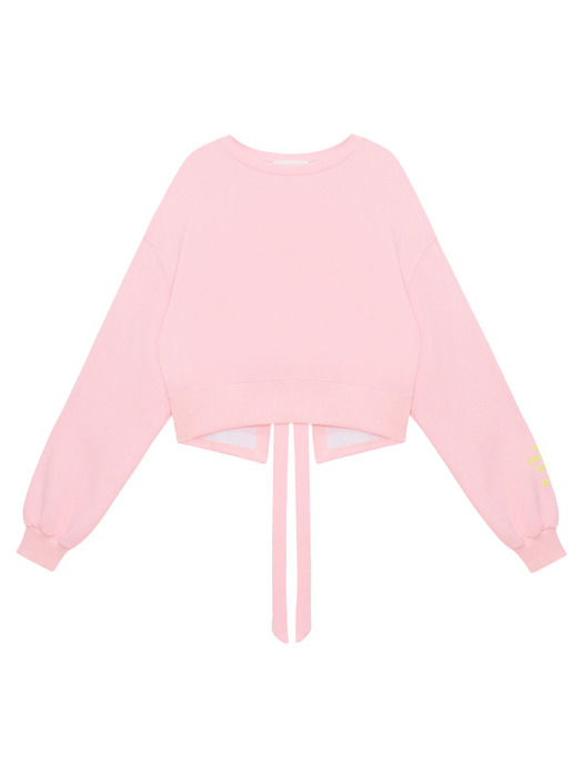 BACK STRING POINT SLEEVE LOGO MTM / PINK