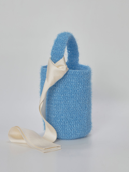 HOKIN Bag Blue with tied ribbon