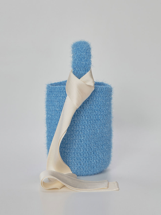 HOKIN Bag Blue with tied ribbon