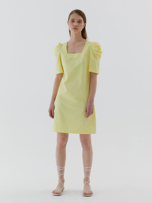 Puff Mini Dress_Yellow