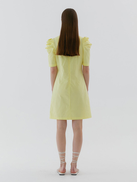 Puff Mini Dress_Yellow