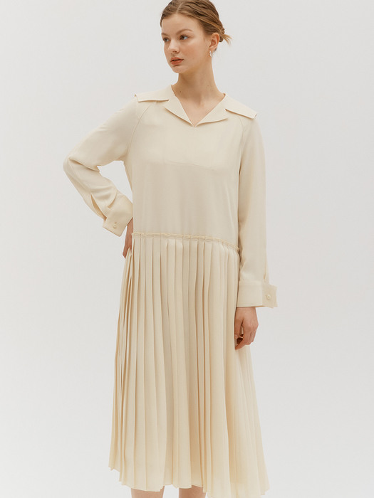 Elly pleated dress - Butter