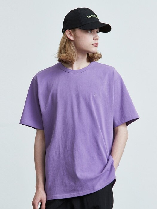 16color premium cotton t-shirt (purple)