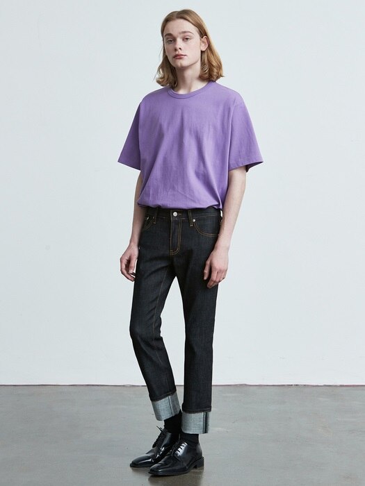 16color premium cotton t-shirt (purple)