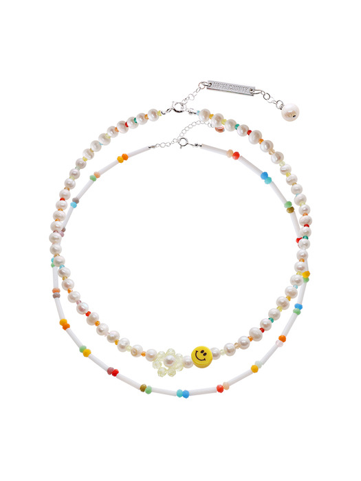 Smile Face Beads Necklace Set