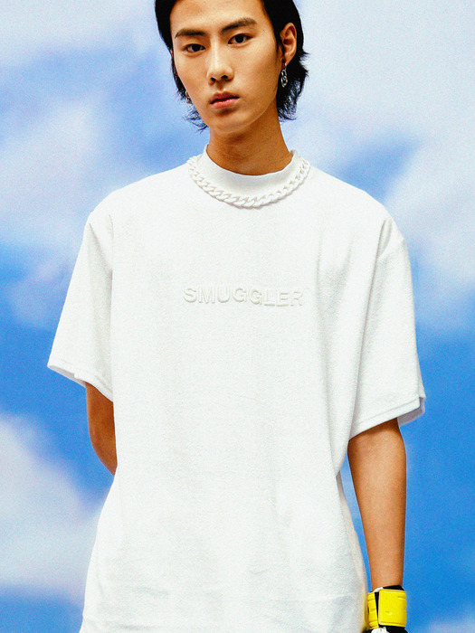 Detachable Chain Terry T-Shirt (White)