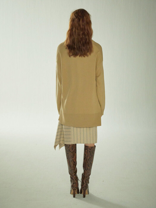 two-tone sweater Beige